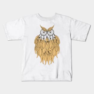 The yellow dream catcher owl Kids T-Shirt